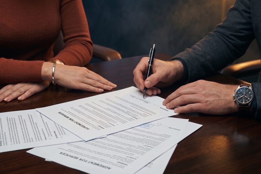 Person signing business documents